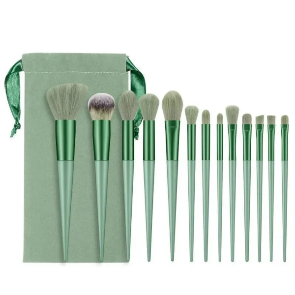 Ensemble de pinceaux de maquillage doux pour femmes 13pcs - Image 4