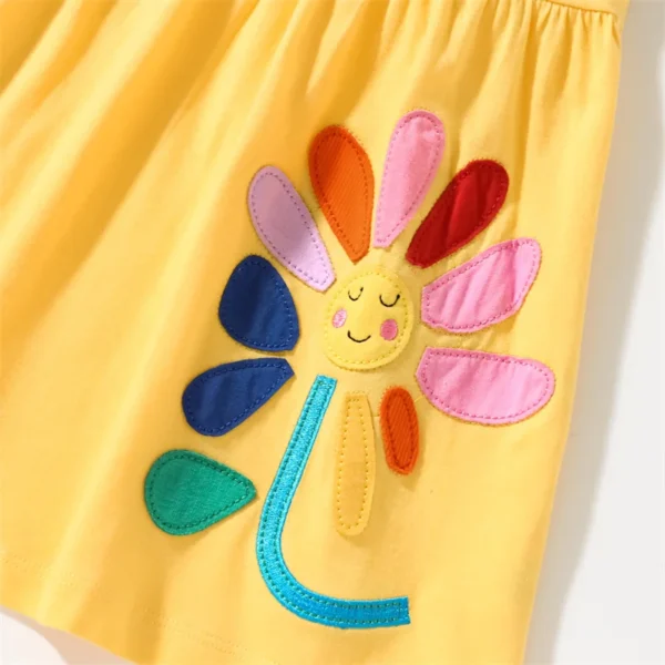 Jumping Meters-Robe à fleurs pour filles de 2 à 8 ans - Image 4