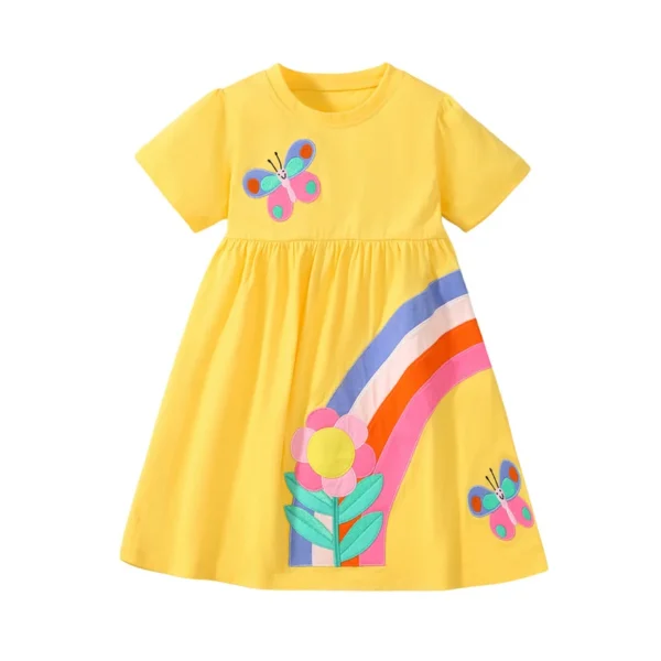 Jumping Meters-Robe à fleurs pour filles de 2 à 8 ans - Image 5